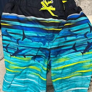 Boys swimming trunks and rash guard